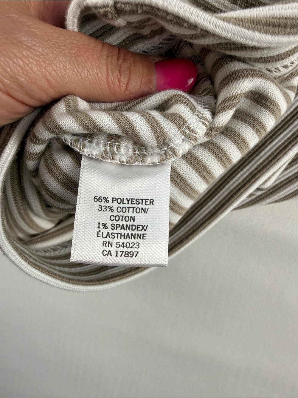 Banana Republic Cream & Tan Striped Work Dress Size 10 Side Zip Stretch EUC - Picture 8 of 8